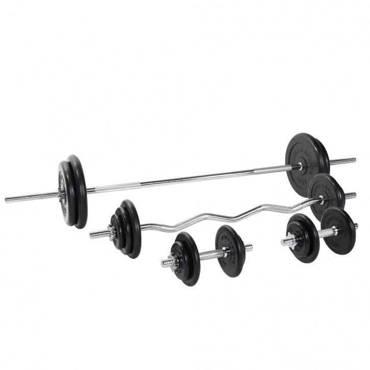 gyronetics-e-series-langhantel-set-gummi-108-kg image 1
