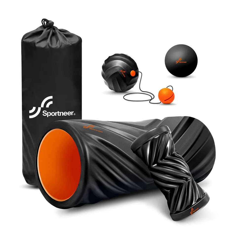 sportneer-4-in-1-faszienrollen-set-schwarz-massage-regeneration image 1
