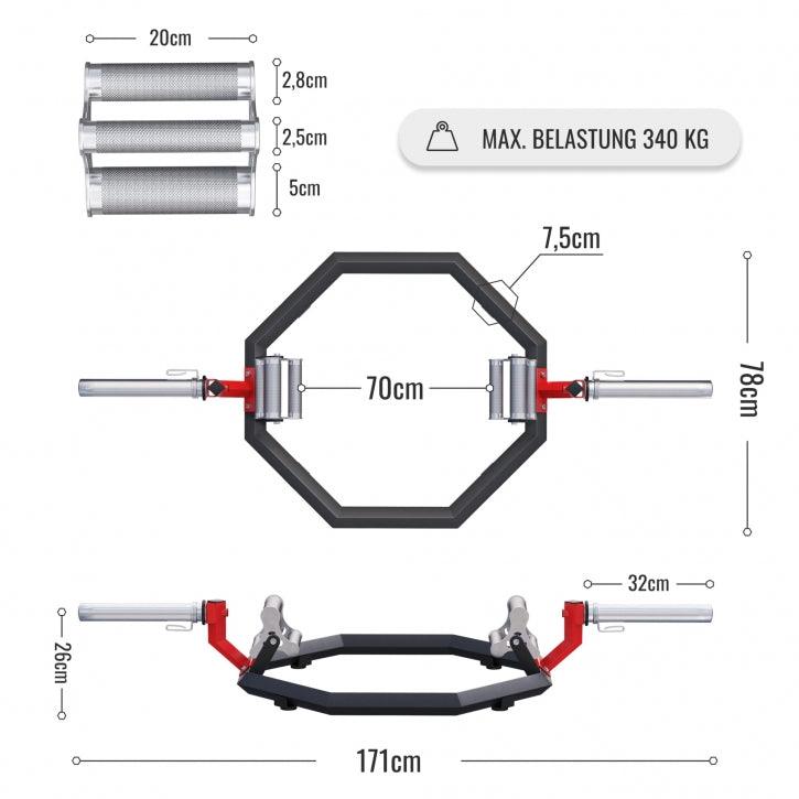 gyronetics-e-series-trap-bar-multi-grip-olympia-50-mm image 6