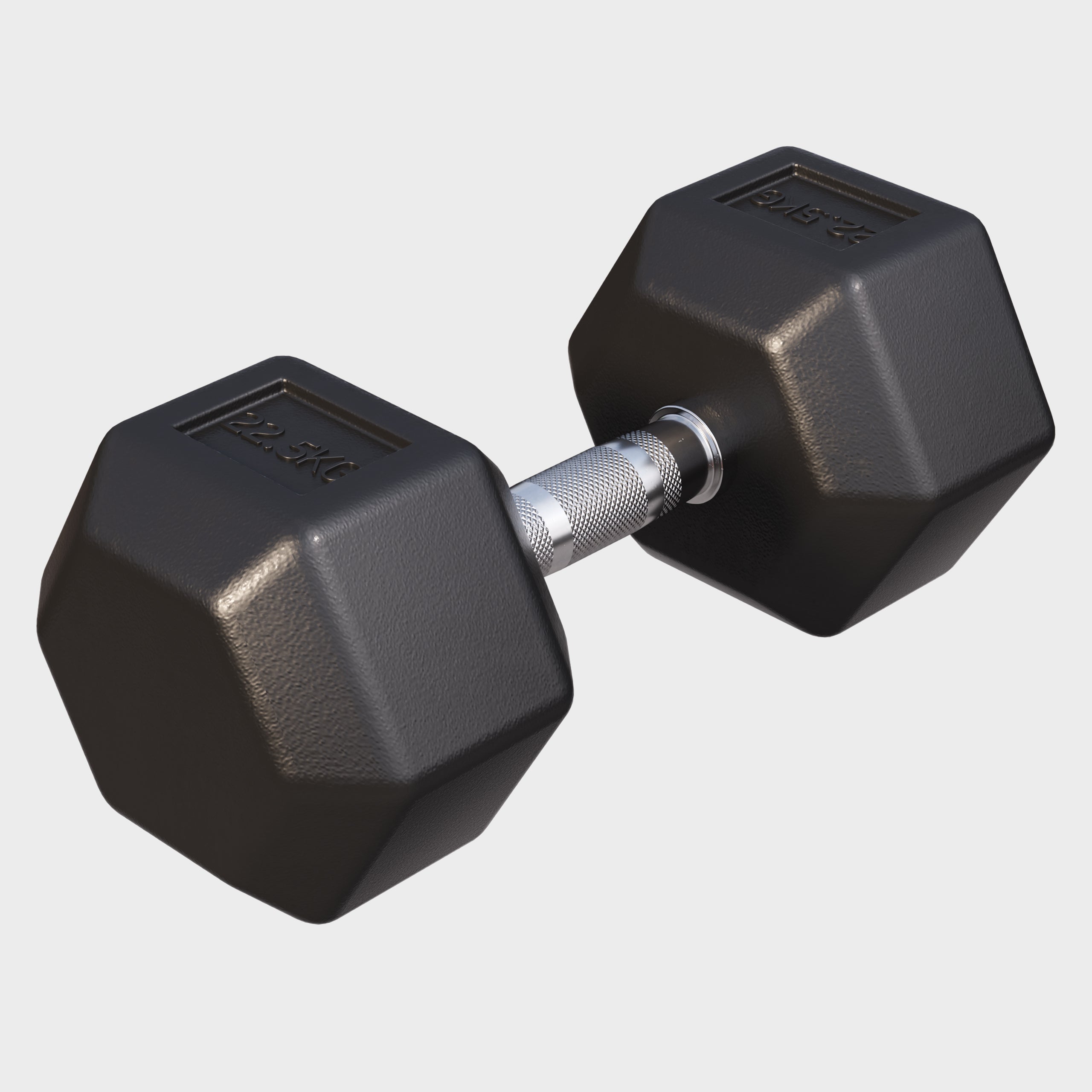 gyronetics-e-series-hexagon-kurzhantel-10-kg-gummi-chromgriff image 3