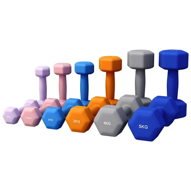 gyronetics-e-series-kurzhanteln-neopren-hexagon-2x5kg-10kg-set image 1