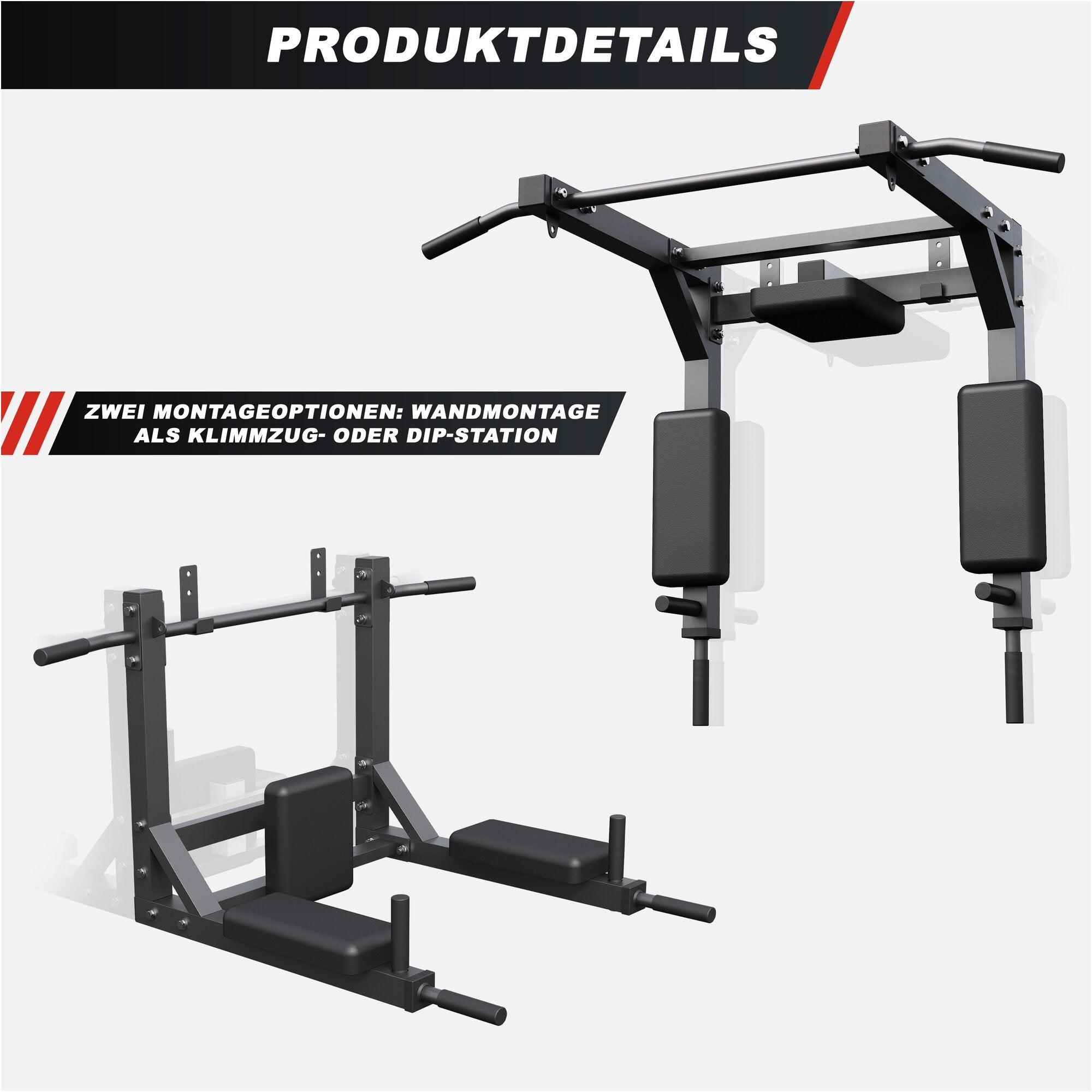 gyronetics-dip-station-klimmzugstange-4in1-wandmontage-dip-barren image 7