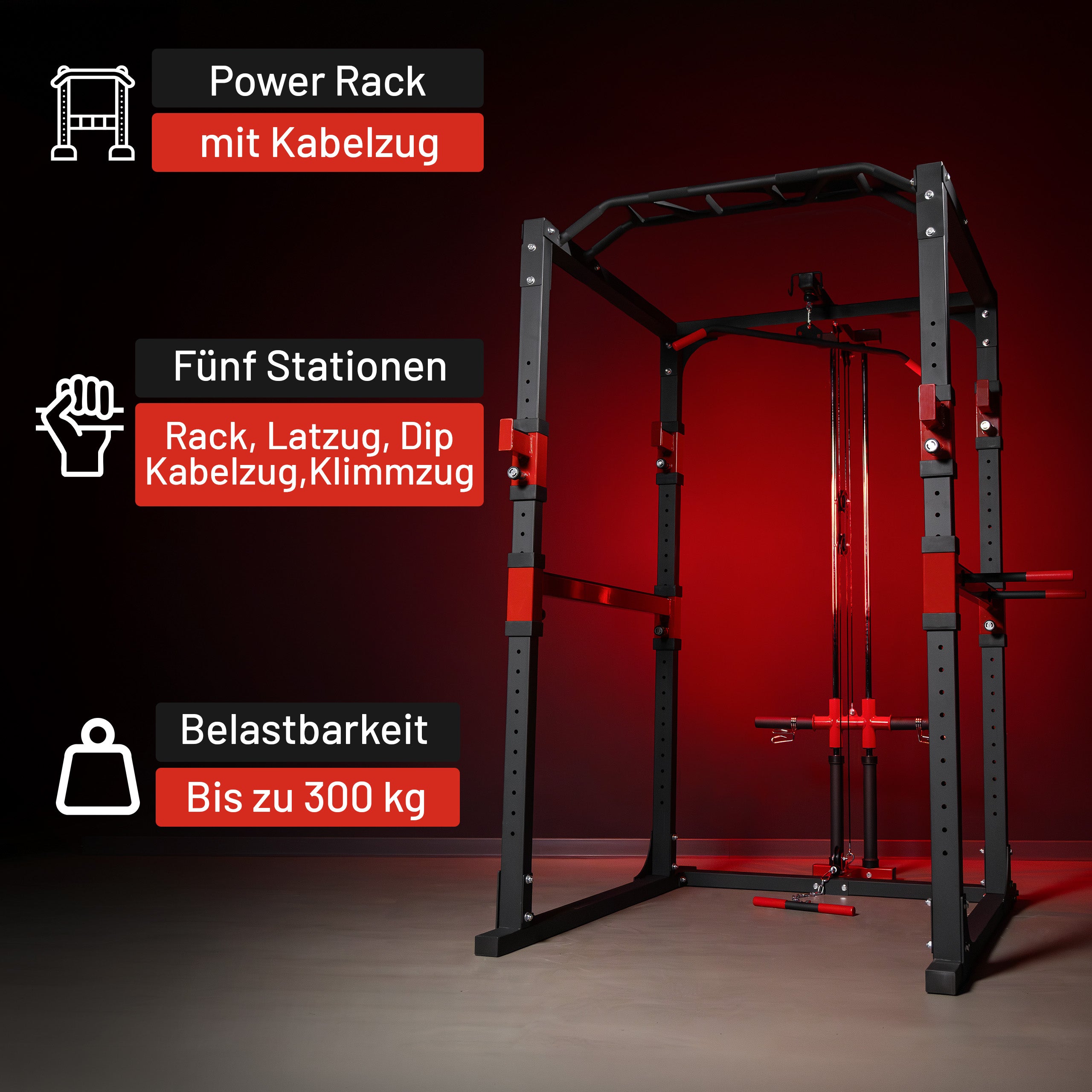 gyronetics-e-series-power-rack-kabelzug-fitnessstation-300-kg image 3