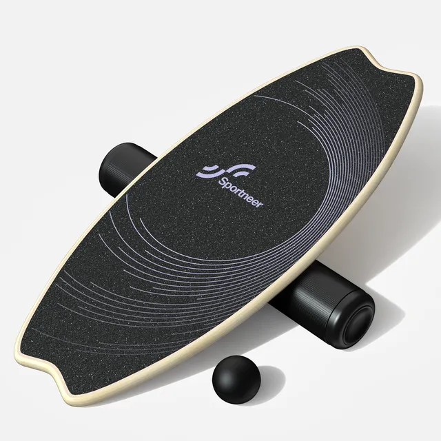 sportneer-balance-board-swirl-birke-2-in-1-rutschfest-core image 1