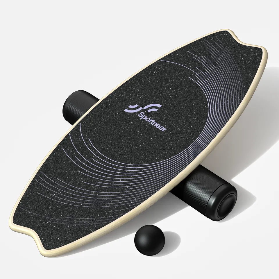 sportneer-balance-board-swirl-birke-2-in-1-rutschfest-core image 1
