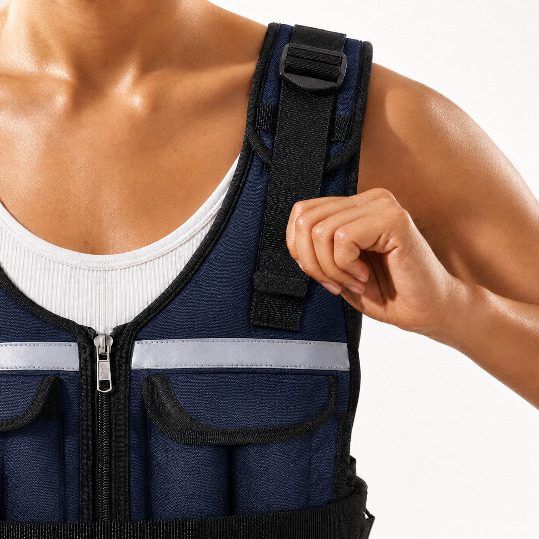 sportneer-wearable-weights-gewichtsweste-2-18-lbs-dunkelblau-16in1 image 3