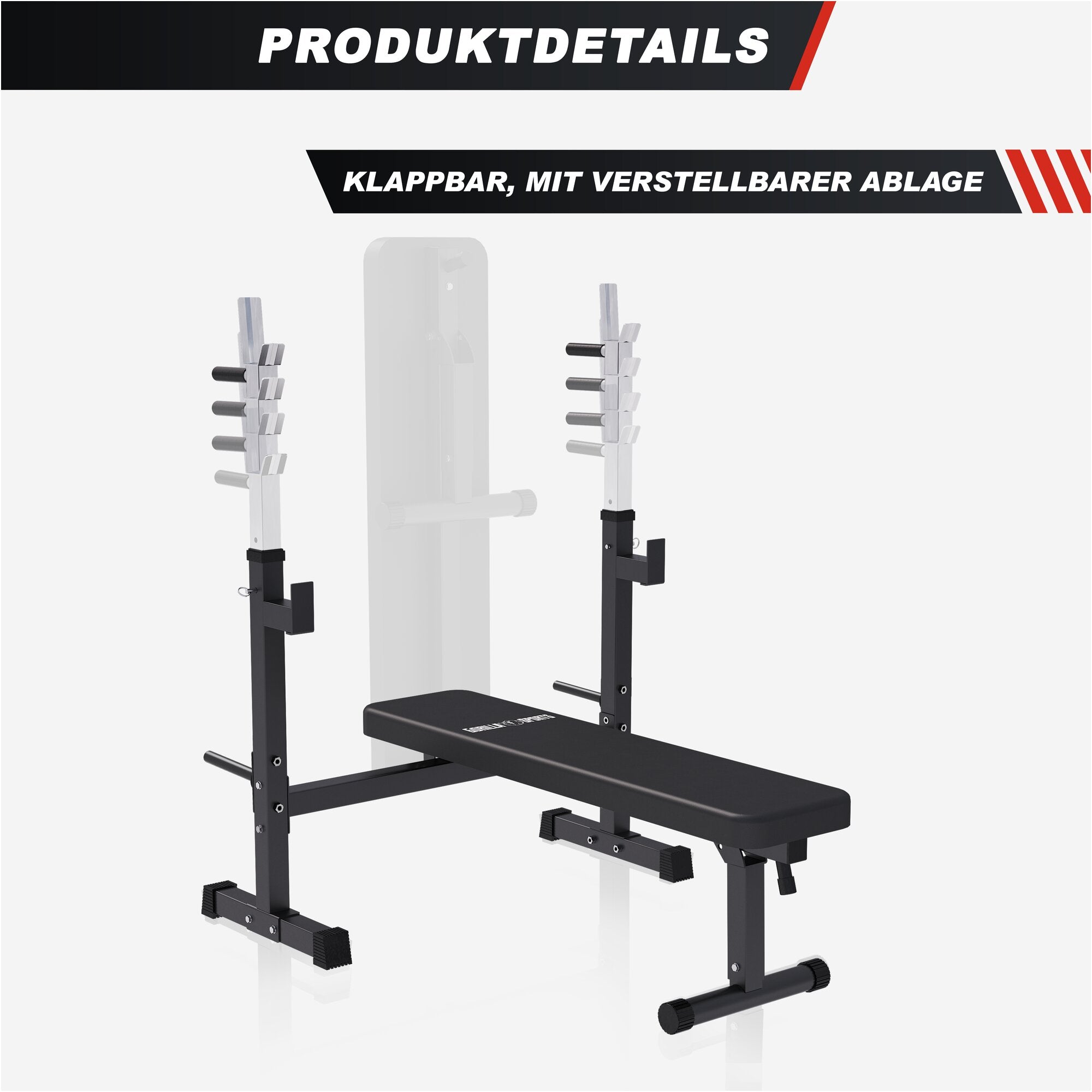 gyronetics-e-series-hantelbank-mit-ablage-breit-klappbar-300kg image 4