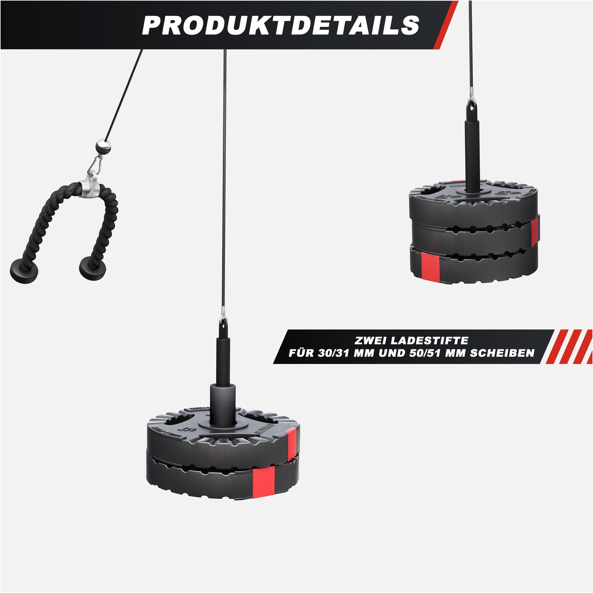 gyronetics-e-series-kabelzug-seilzug-mit-trizepsseil-150-kg image 3