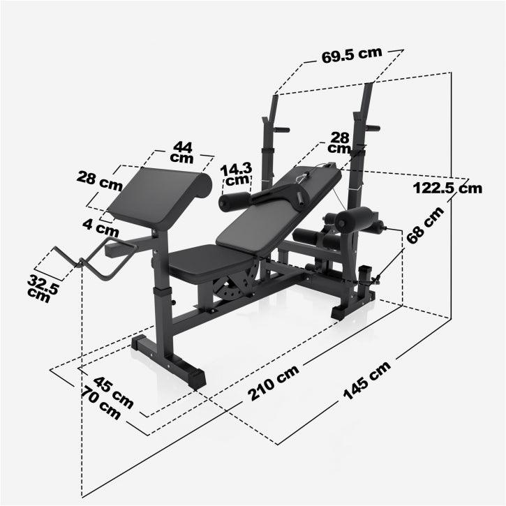 gyronetics-e-series-kraftstation-universal-home-gym-set-schwarz-100kg image 3