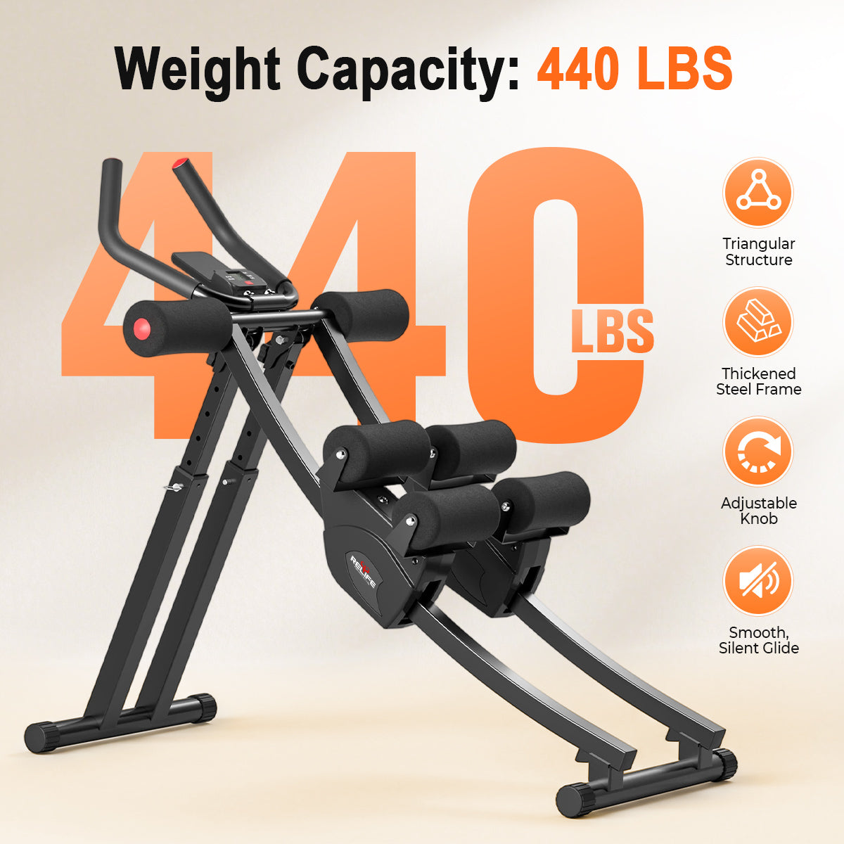 relife-ab-roller-bauchtrainer-klappbar-5-stufen image 3