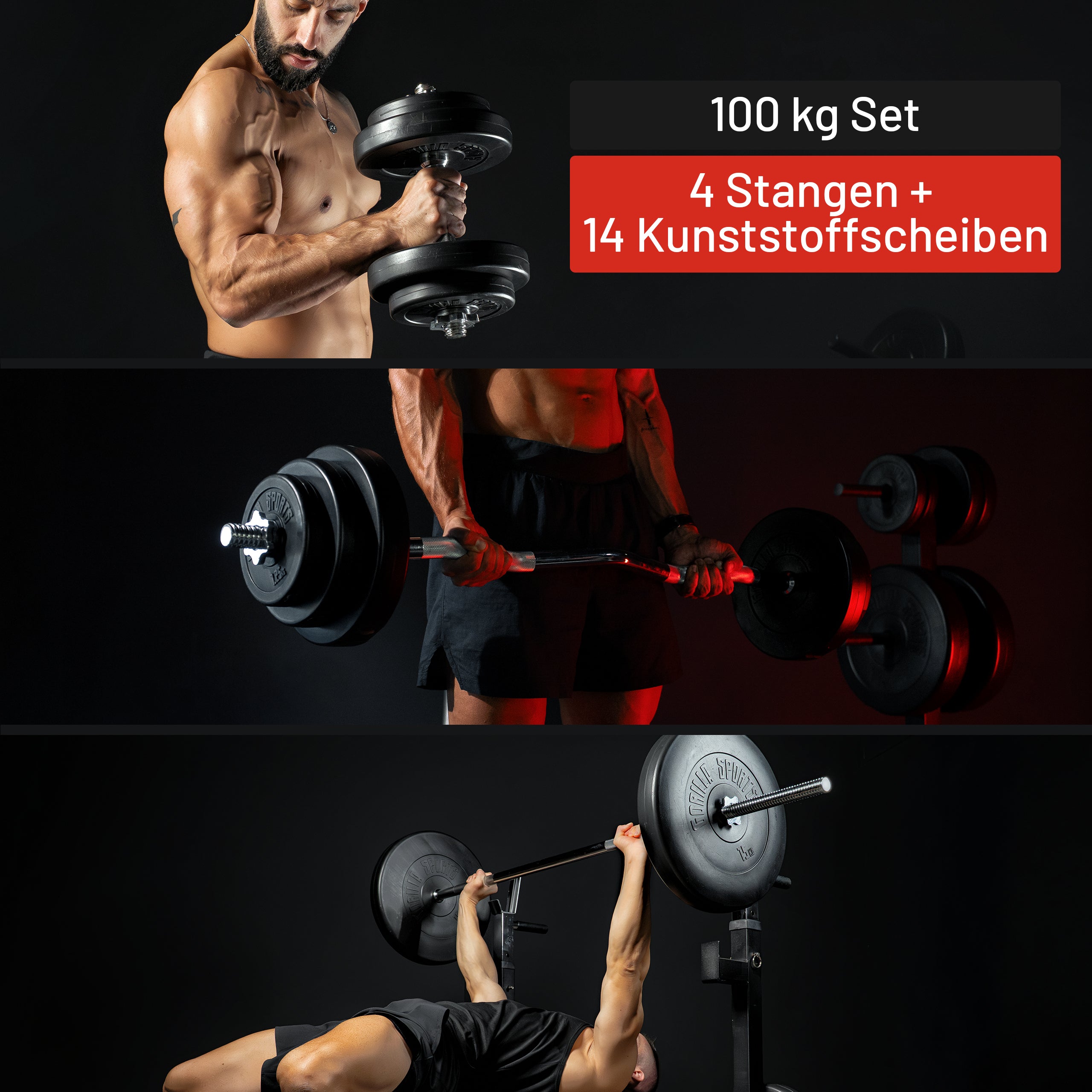 gyronetics-e-series-hantelset-kunststoff-100-kg-mit-4-stangen image 4
