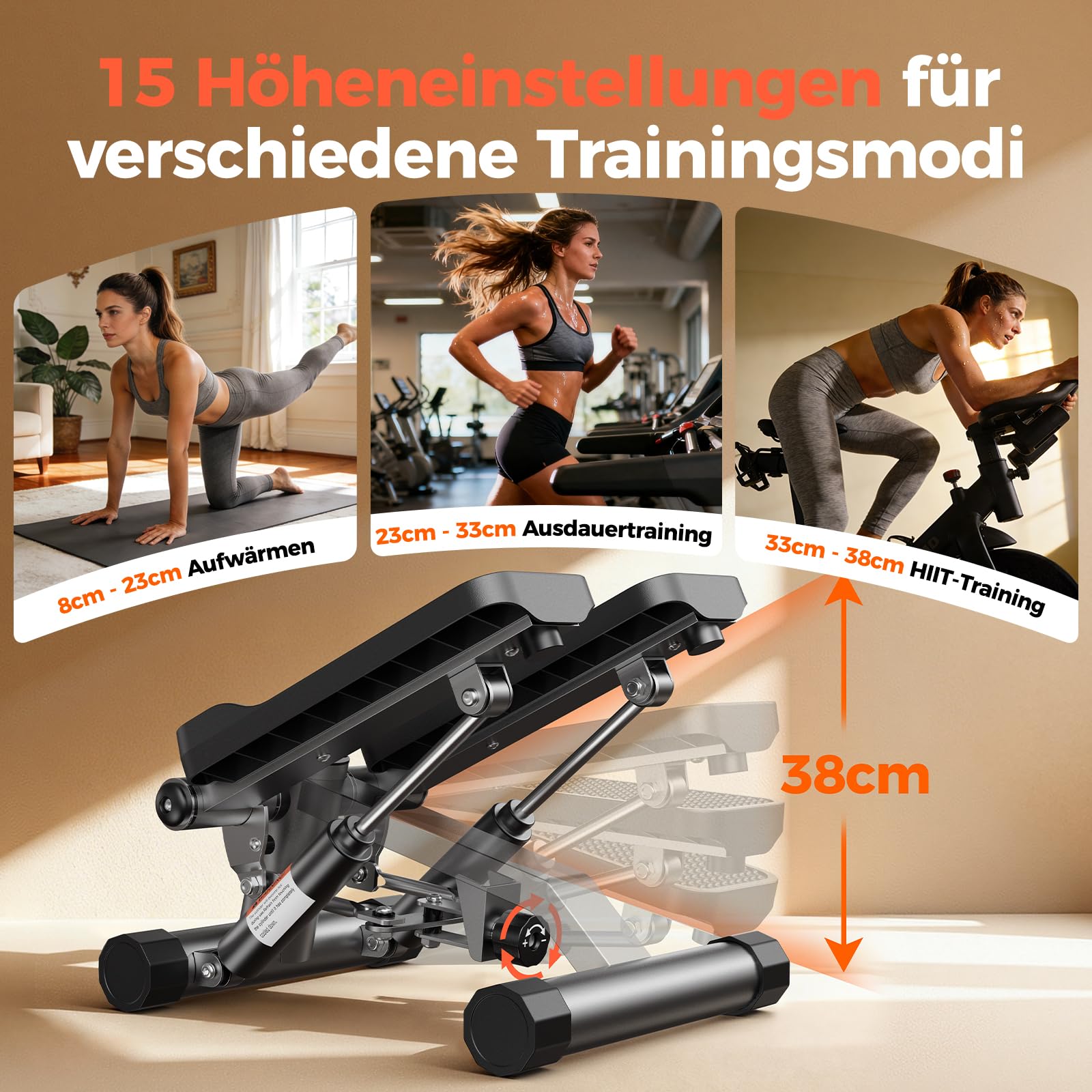 sportsroyals-stair-stepper-mini-stepper-schwarz-mit-b-ndern image 5