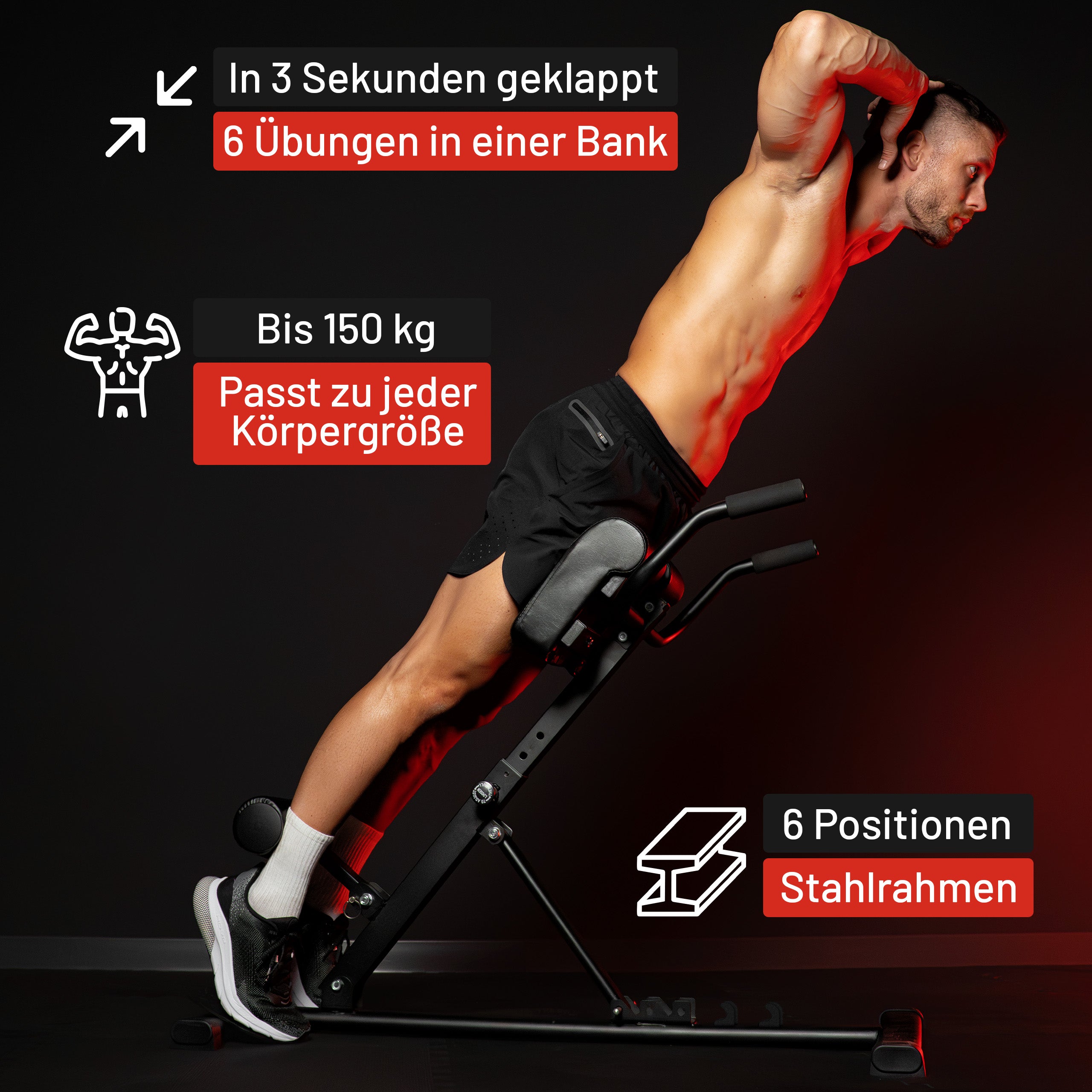 gyronetics-e-series-r-ckentrainer-klappbar-hyperextension-150-kg image 3