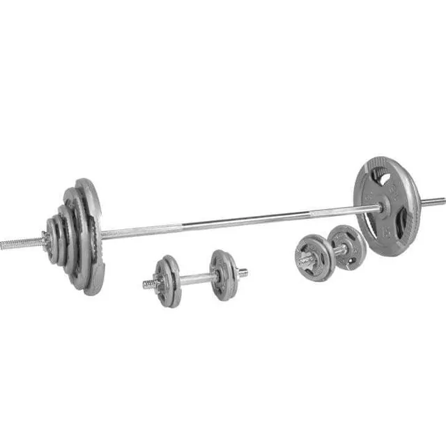 gyronetics-e-series-langhantel-set-gusseisen-gripper-100-kg image 1