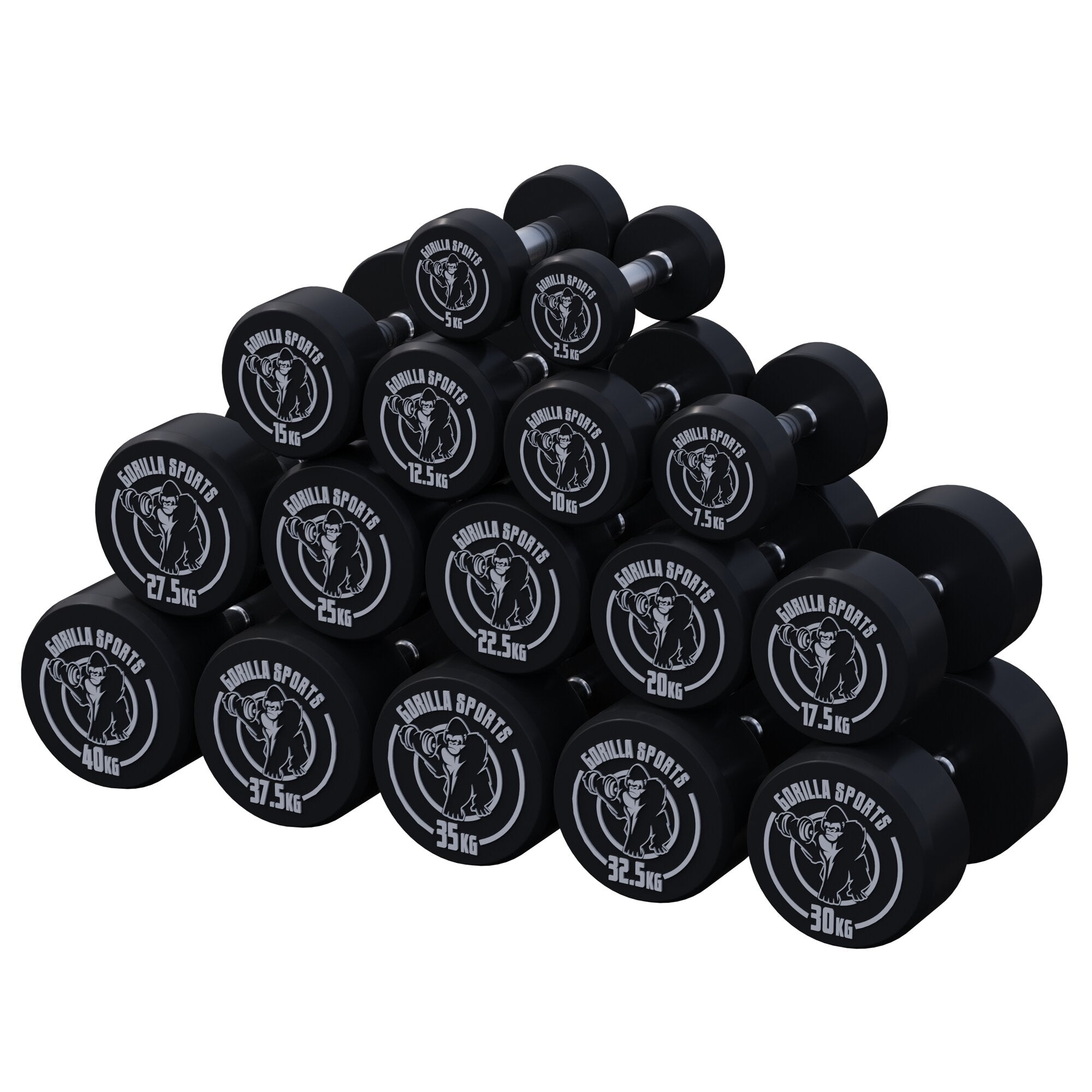 gyronetics-e-series-kurzhantel-gummi-10-kg-gusseisen image 1