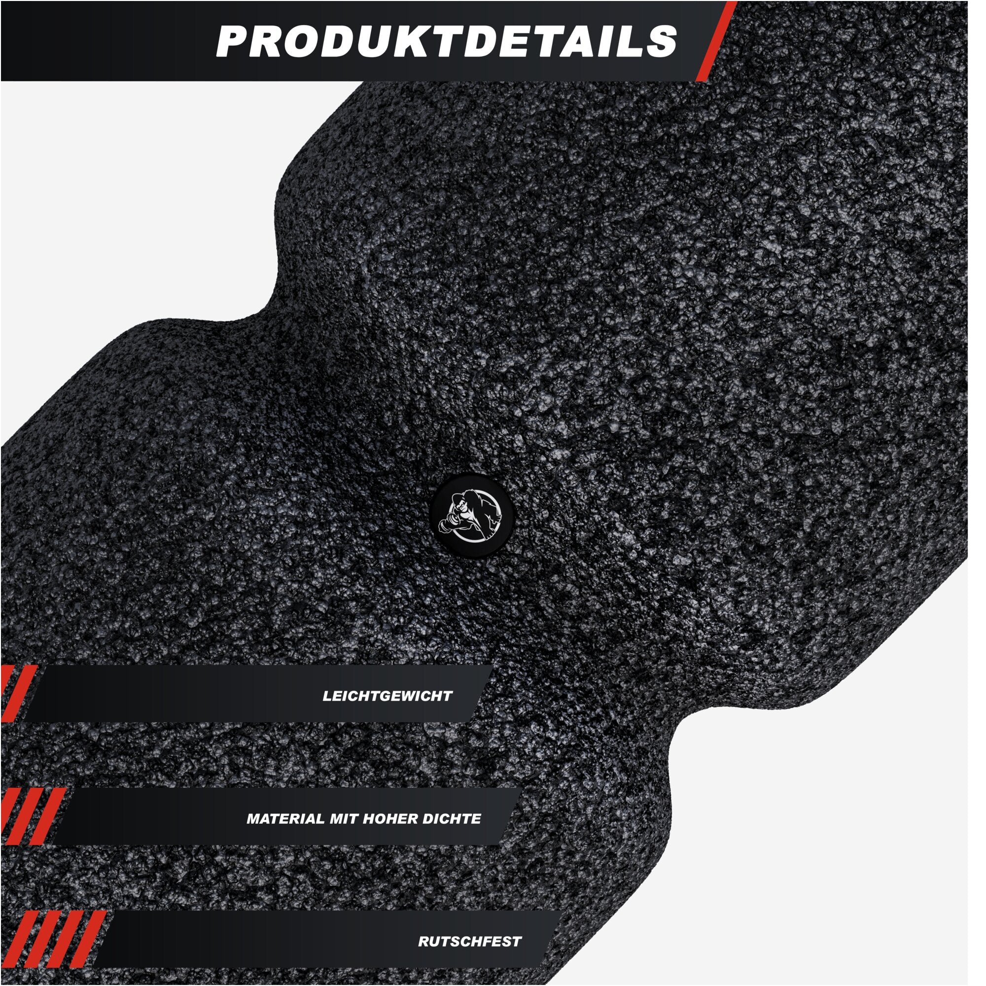 gyronetics-e-series-faszienrolle-38-cm-schwarz-epp-mit-rille image 5