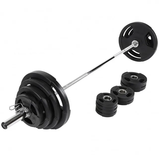 gyronetics-e-series-olympia-langhantelset-130-kg-gripper-kunststoff image 1