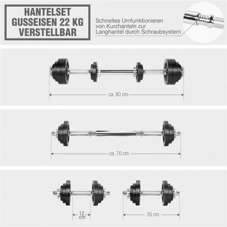 gyronetics-e-series-hantelset-2in1-gusseisen-22-kg-verstellbar image 5