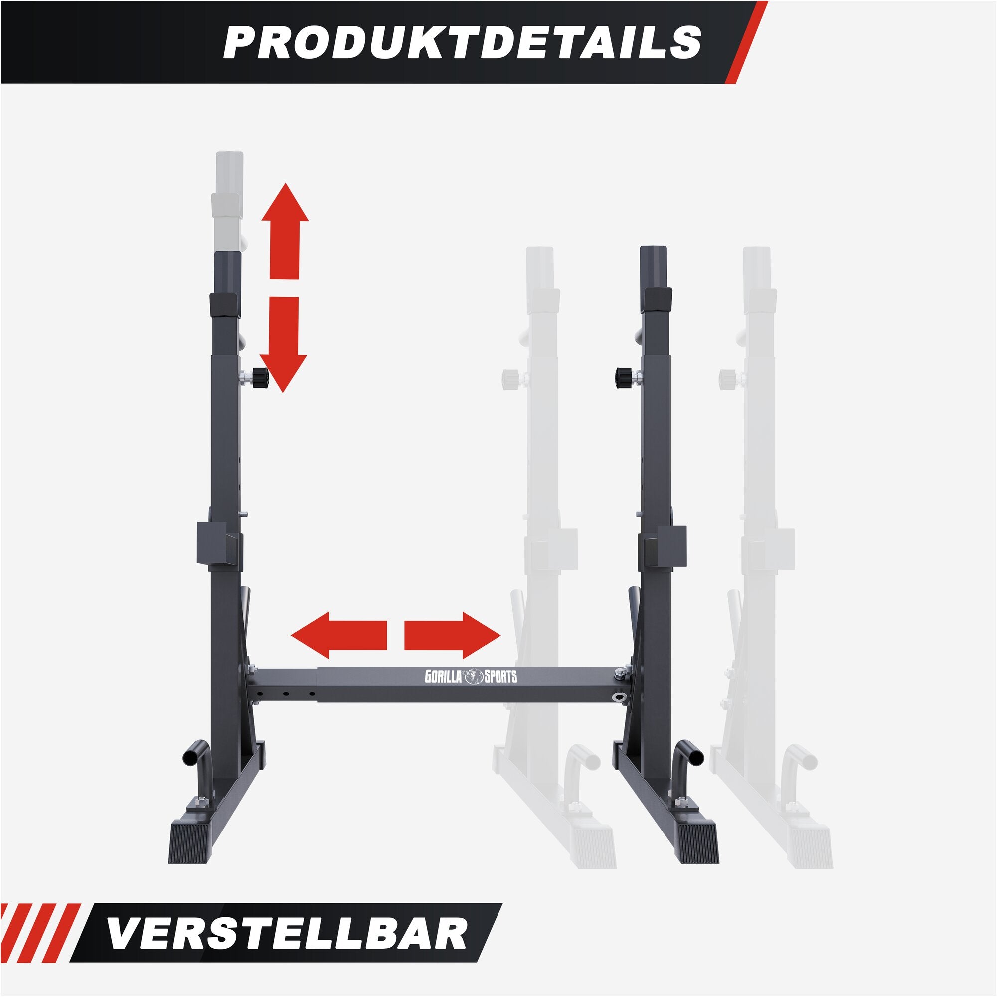gyronetics-e-series-squat-rack-verstellbar-300-kg-mit-dip-griffen image 3