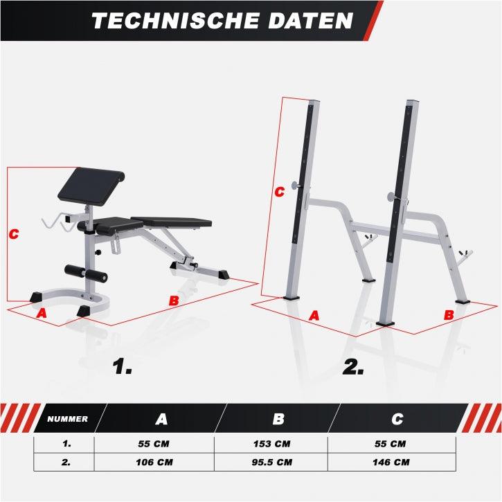 gyronetics-e-series-schr-gbank-hantelbank-schwarz-mit-ablage image 7