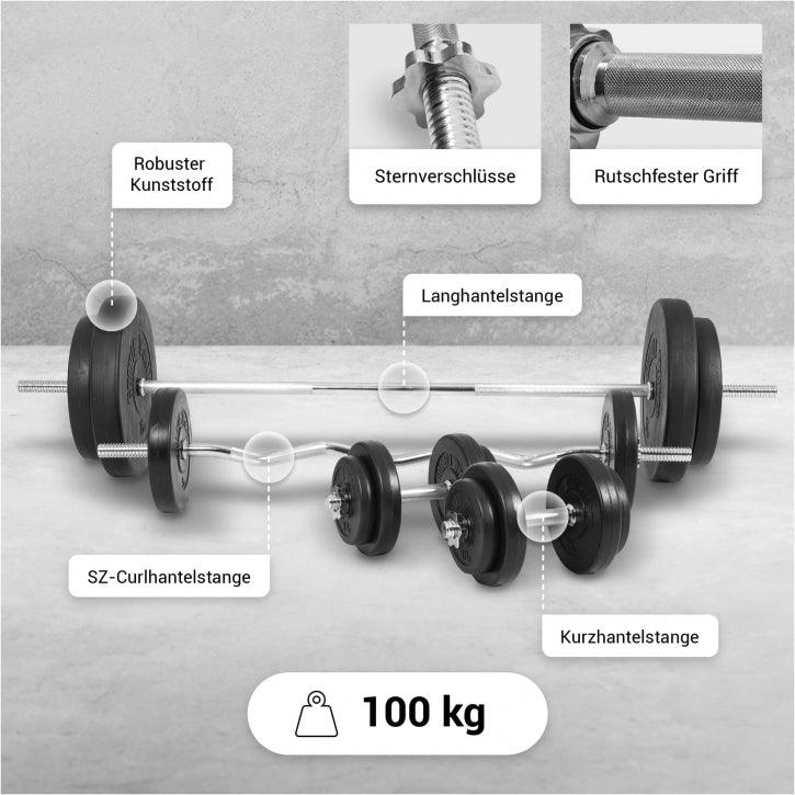 gyronetics-e-series-schr-gbank-set-ablage-langhantel-100kg-schwarz image 6