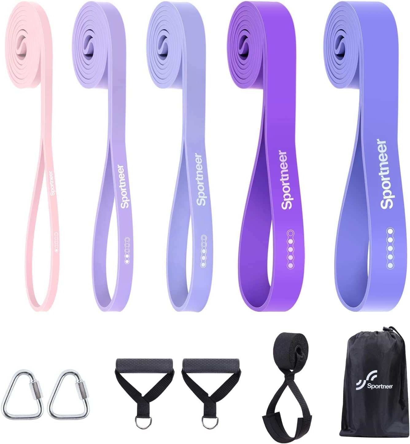 sportneer-pull-up-resistance-widerstandsb-nder-set-aura-lavender-5-tlg image 1