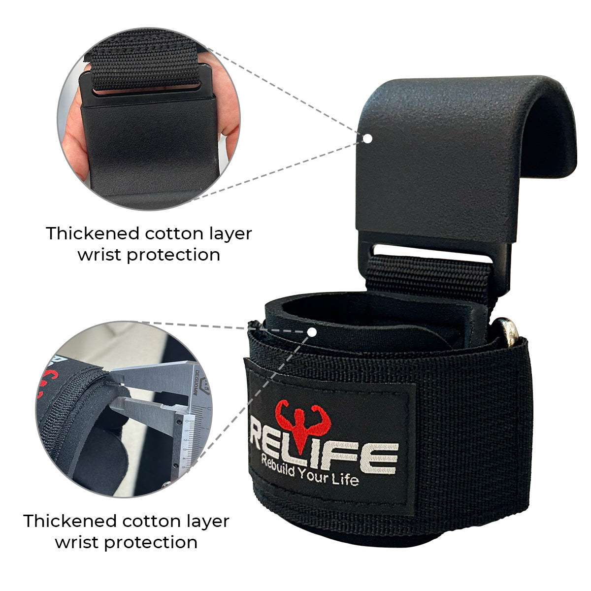 relife-dumbbell-zughaken-griffhilfen-paar-schwarz image 4