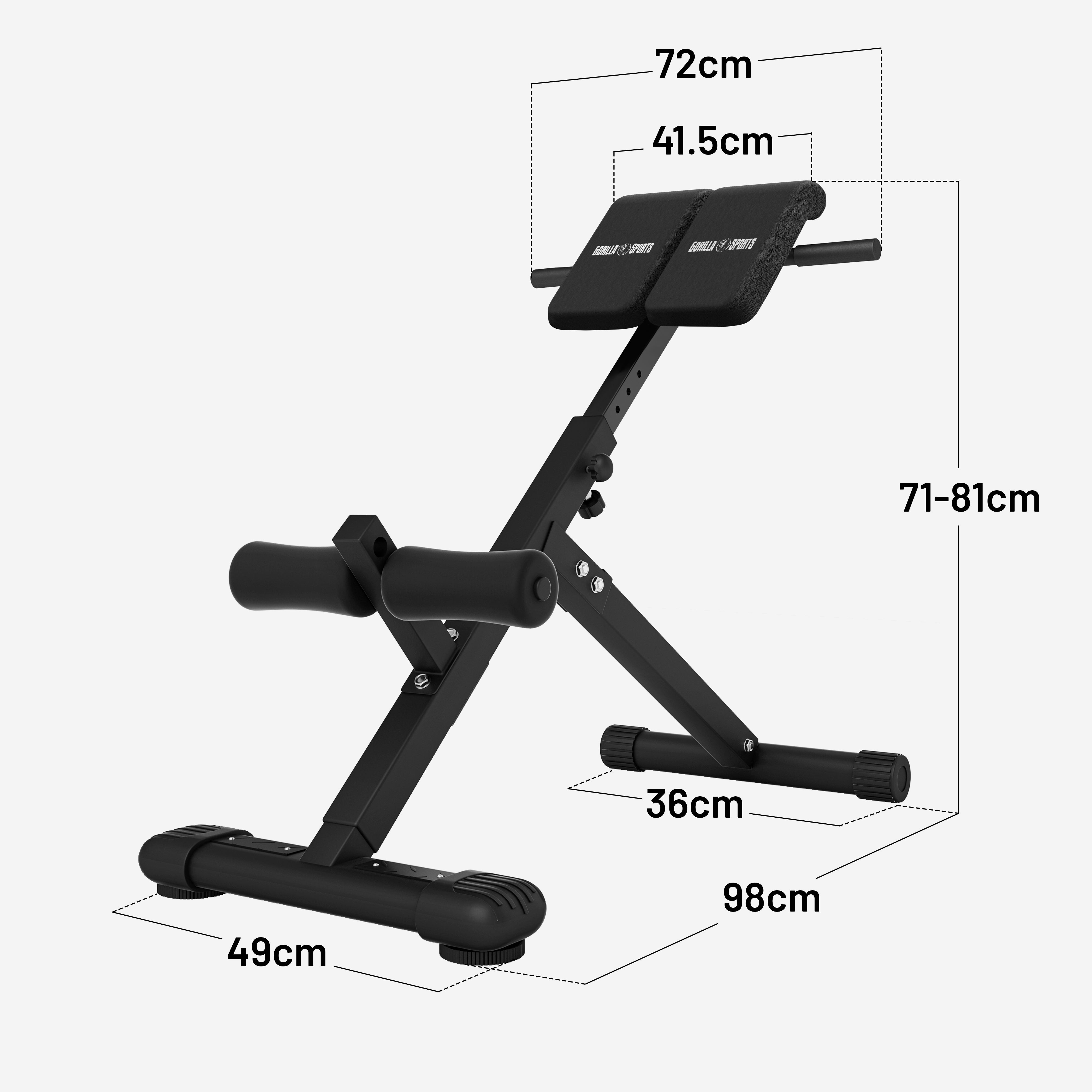 gyronetics-e-series-hyperextension-klappbar-schwarz-120-kg image 4