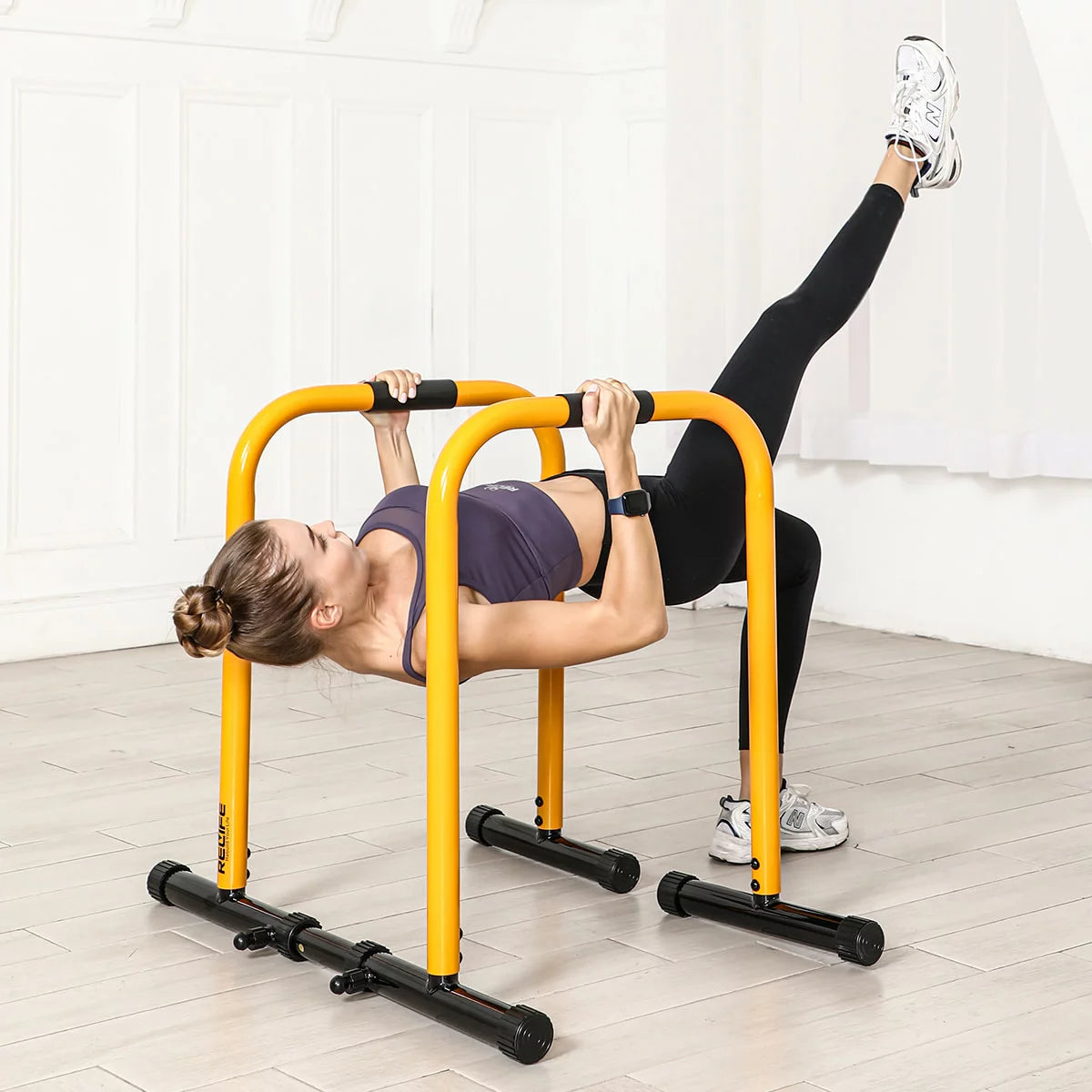 relife-power-tower-dip-station-dip-bar-schwarz-verstellbar image 5