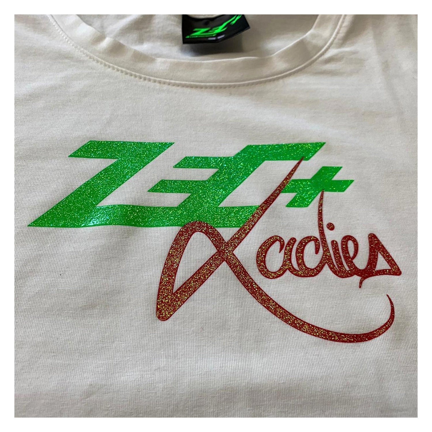 zec-ladies-glitter-shirt-damen-t-shirt-schwarz-bauchfrei image 4