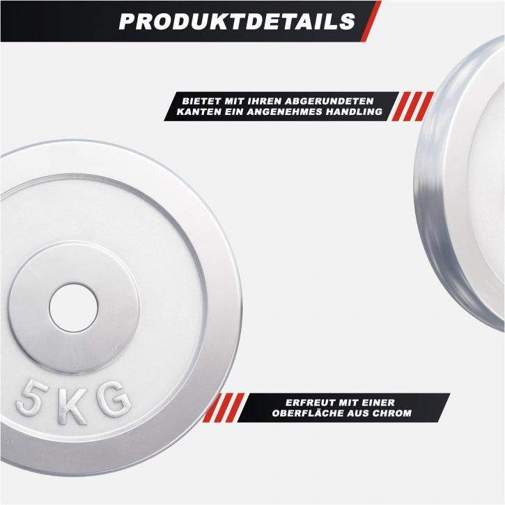 gyronetics-e-series-hantelscheibe-chrom-5-kg-gewichtsscheibe-30mm image 3