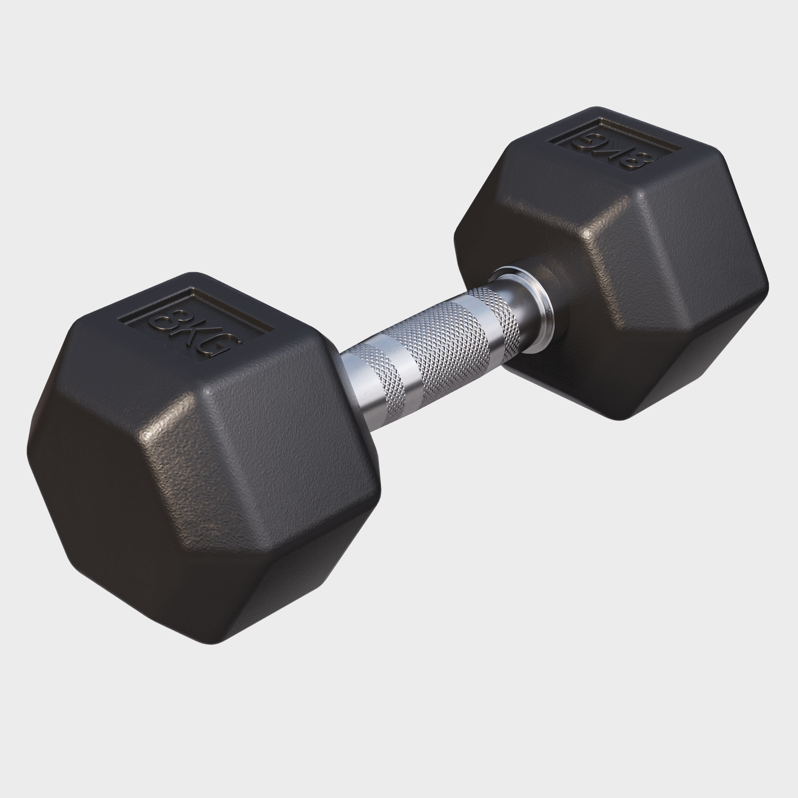 gyronetics-e-series-hexagon-kurzhantel-10-kg-gummi-chromgriff image 7