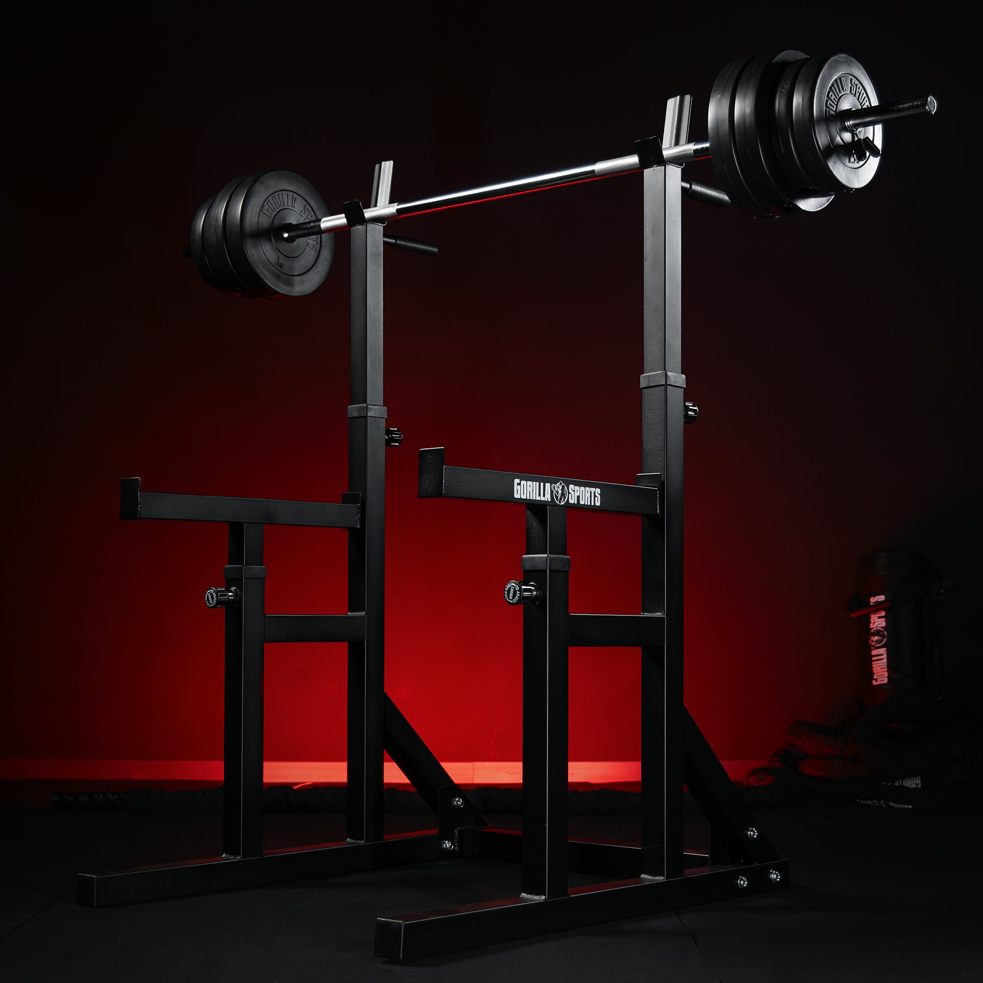 gorilla-sports-e-series-squat-rack-langhantel-set-40-kg-verstellbar image 4