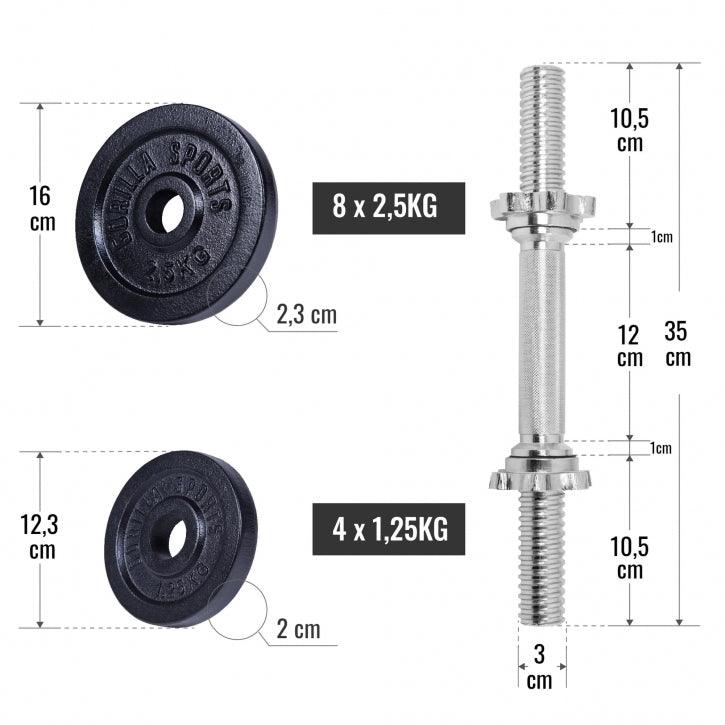 gyronetics-e-series-kurzhantel-set-30-kg-gusseisen-schwarz image 8