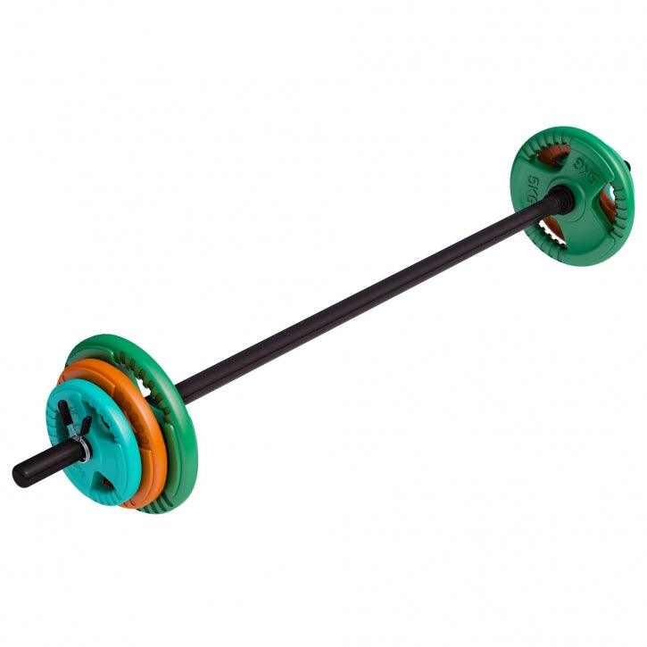 gyronetics-e-series-langhantel-set-aerobic-gummi-19-5-kg-schwarz image 8