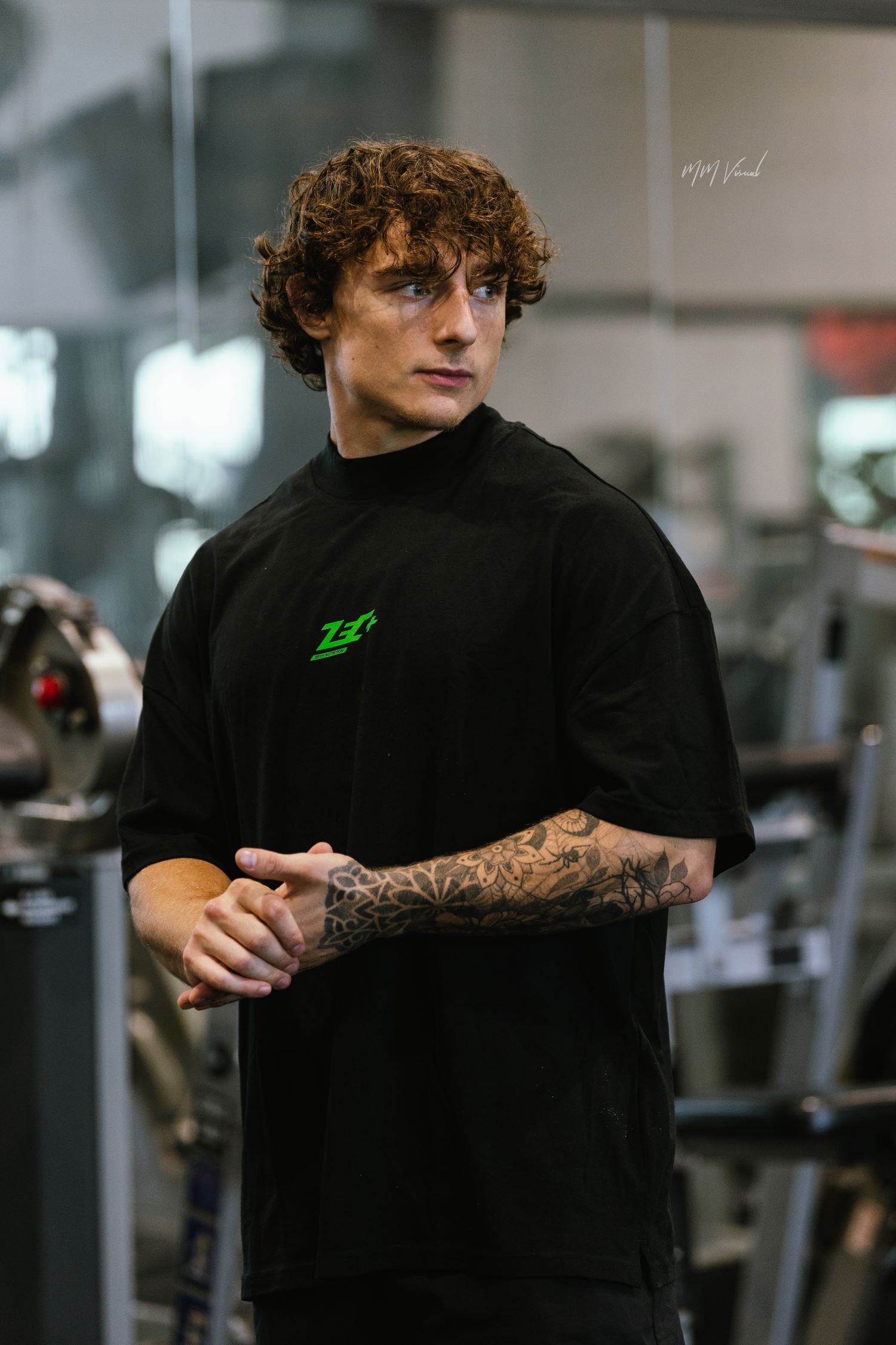 zec-basic-oversized-t-shirt-schwarz-l-baumwoll-shirt image 4