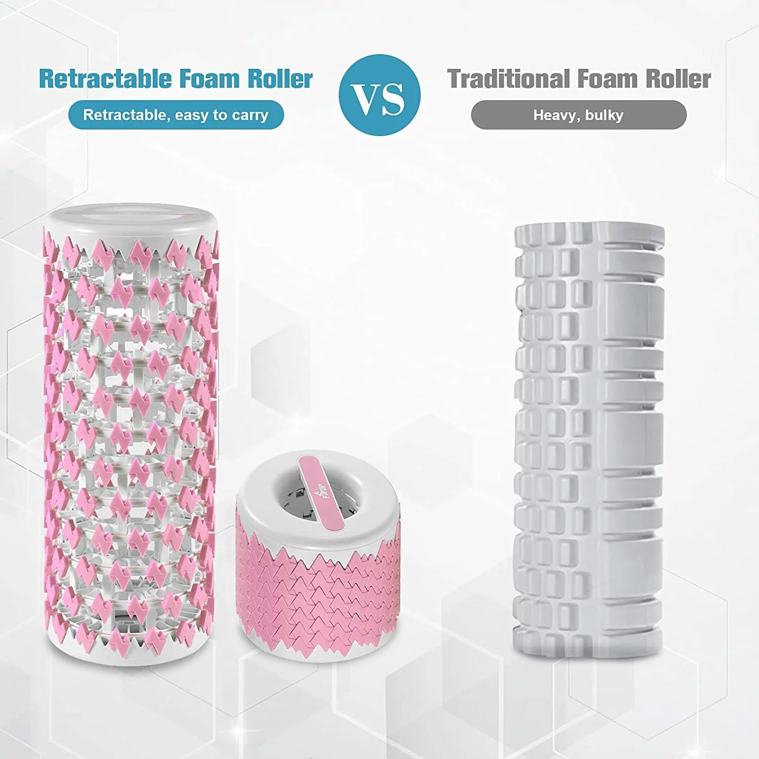 relife-resistance-bands-foam-roller-massage-pink image 4