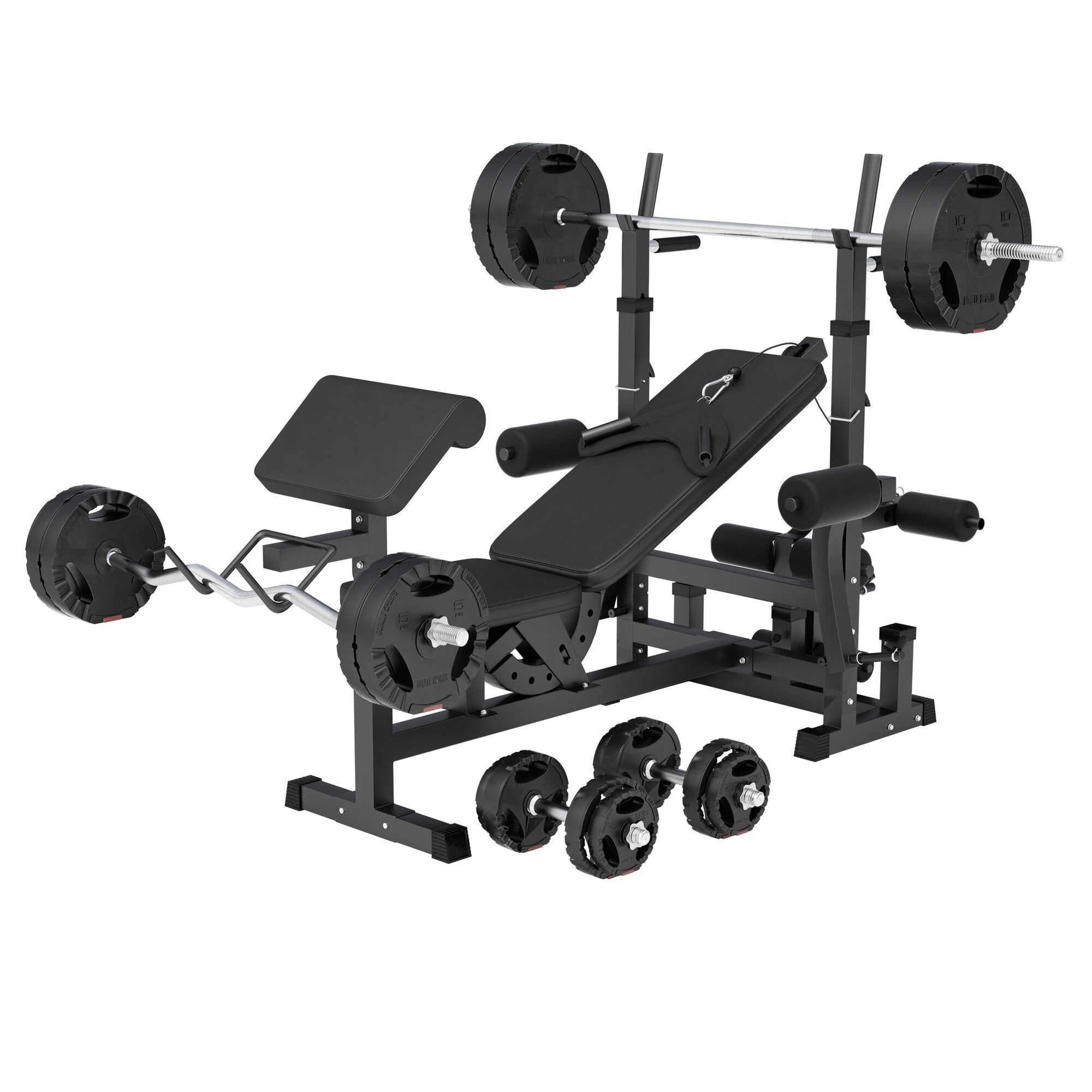 gyronetics-e-series-kraftstation-universal-100-kg-hantelset-schwarz image 1