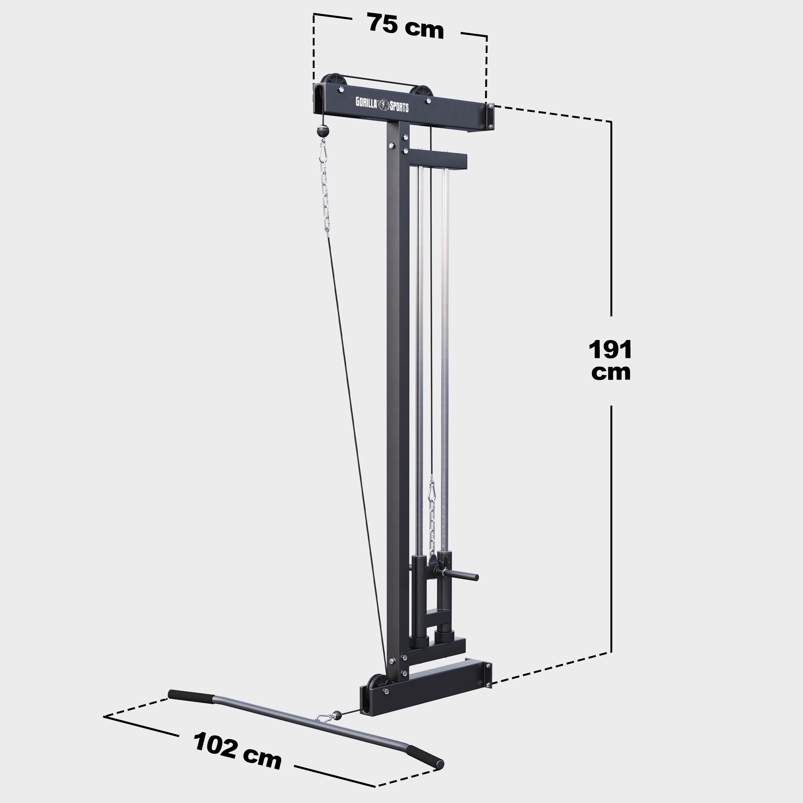 gyronetics-e-series-latzugturm-wand-kabelzug-schwarz-300-kg image 8