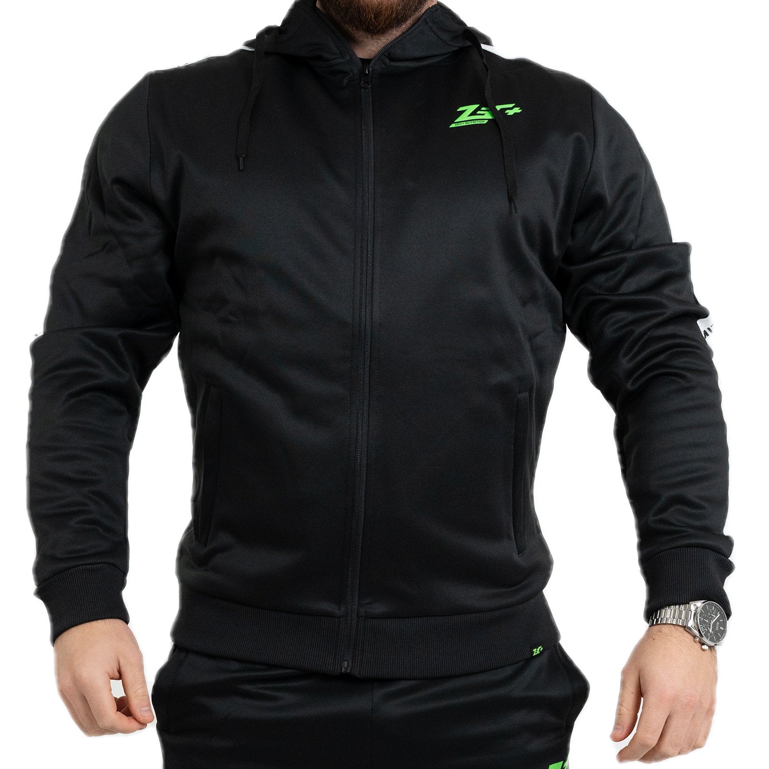 zec-vibes-zipped-hoodie-herren-polyester-black image 3
