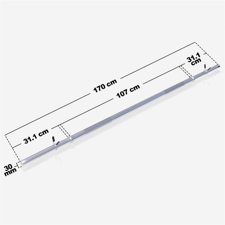 gyronetics-e-series-langhantel-170-cm-chrom-federverschluss image 7