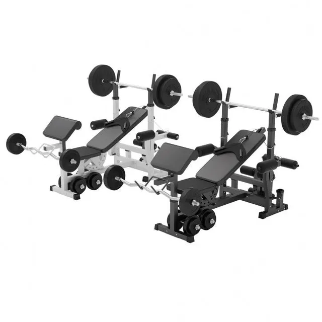 gyronetics-e-series-kraftstation-70-kg-set-schwarz-mit-langhantel image 1