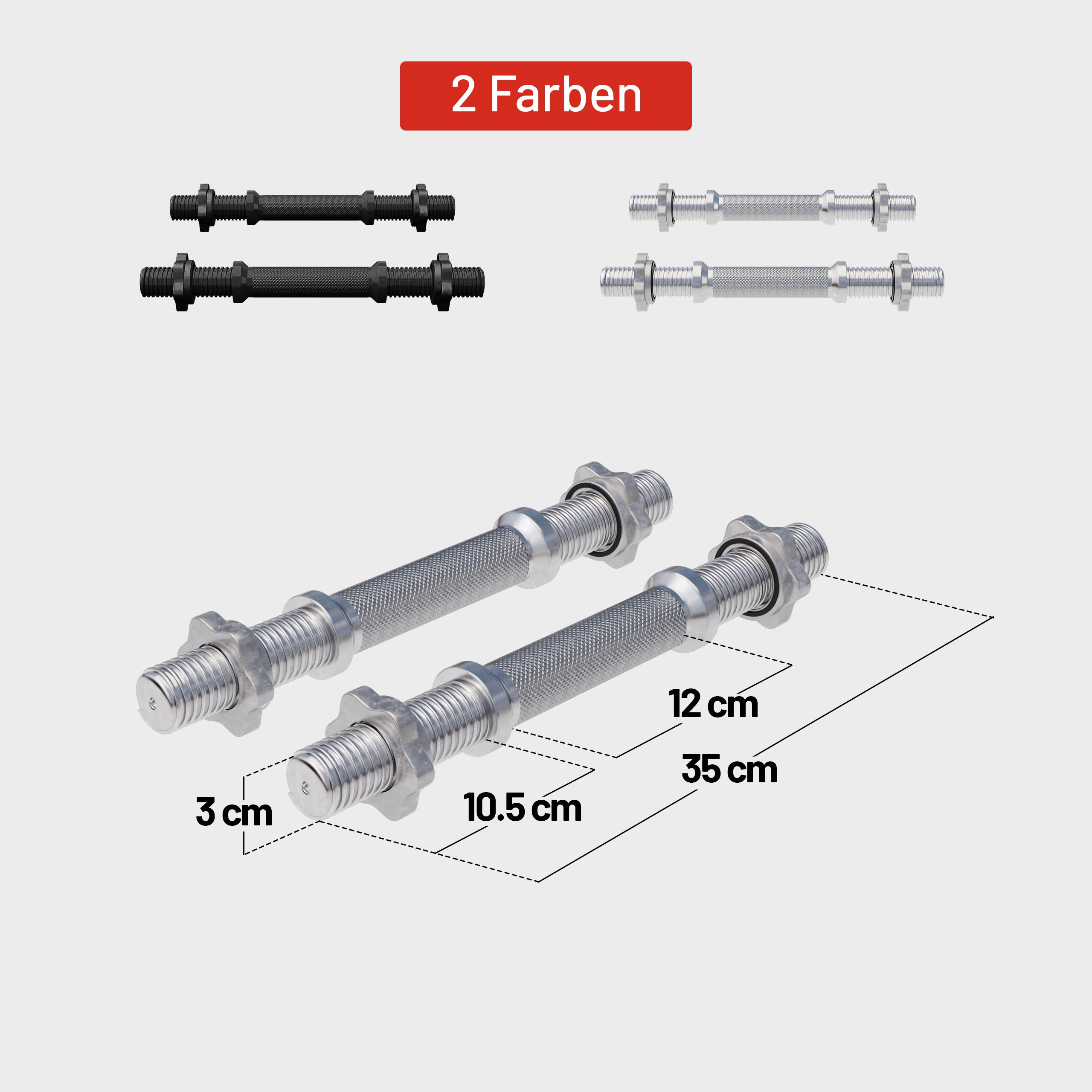 gyronetics-e-series-kurzhantel-2er-set-35-cm-silber-sternverschluss image 7