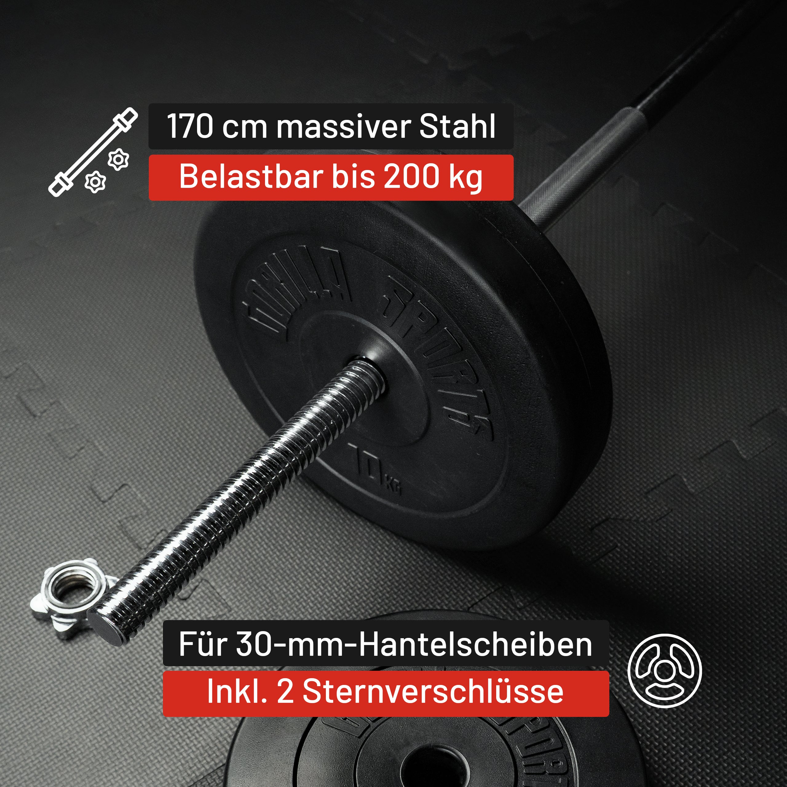 gyronetics-e-series-langhantel-170-cm-silber-sternverschluss image 6