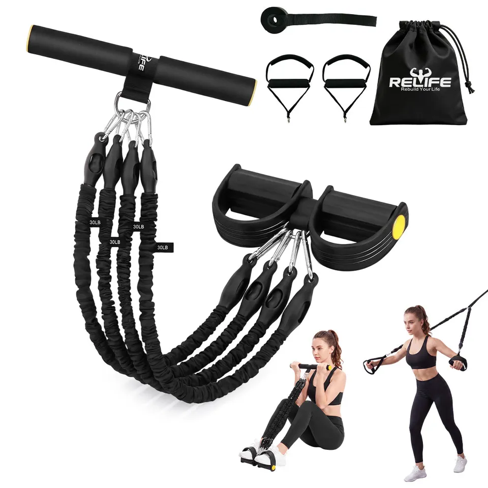 relife-resistance-bands-widerstandsband-set-4-in-1-120lbs-schwarz image 1