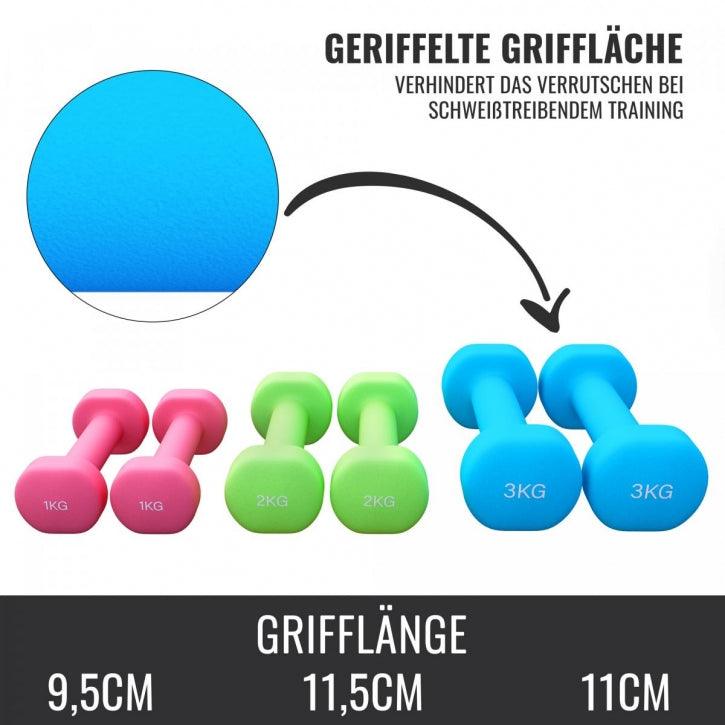 gyronetics-e-series-kurzhantel-set-12-kg-neopren-mit-koffer image 4