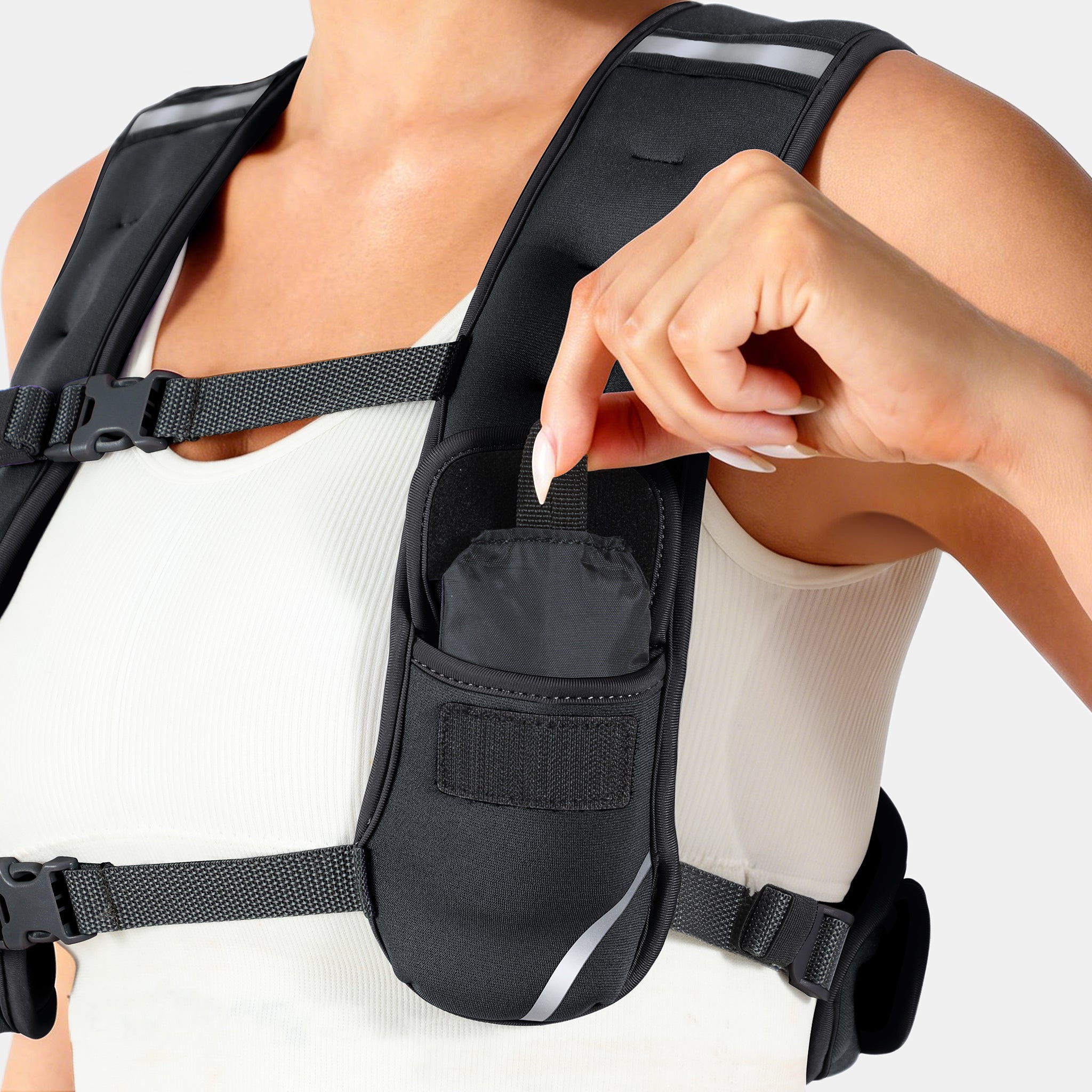 sportneer-wearable-weights-gewichtsweste-6-10-lbs-schwarz-verstellbar image 8