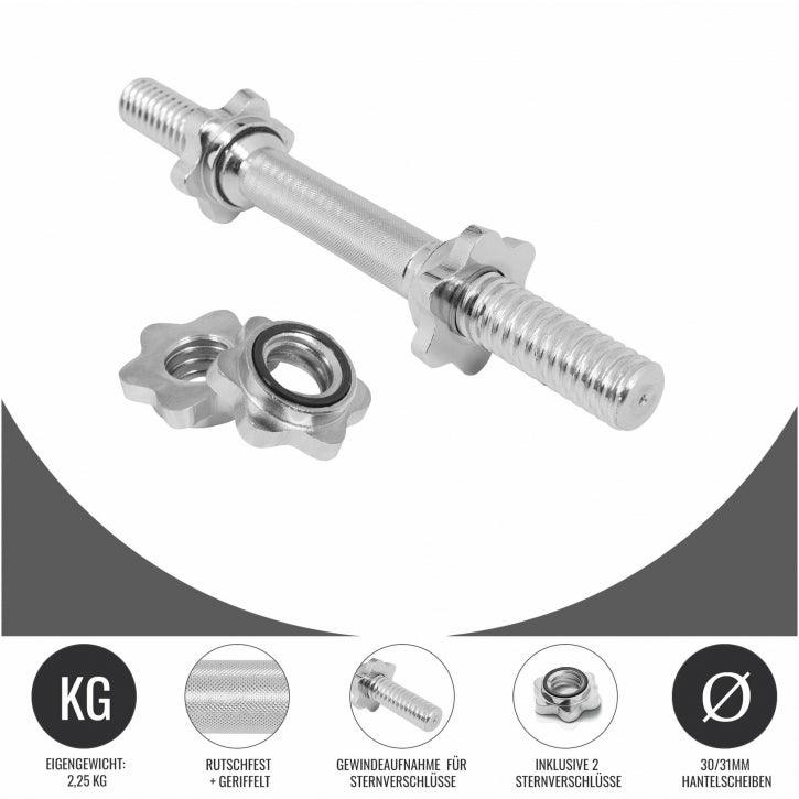 gyronetics-e-series-kurzhantelstange-35-cm-chrom-silber-30-mm image 3