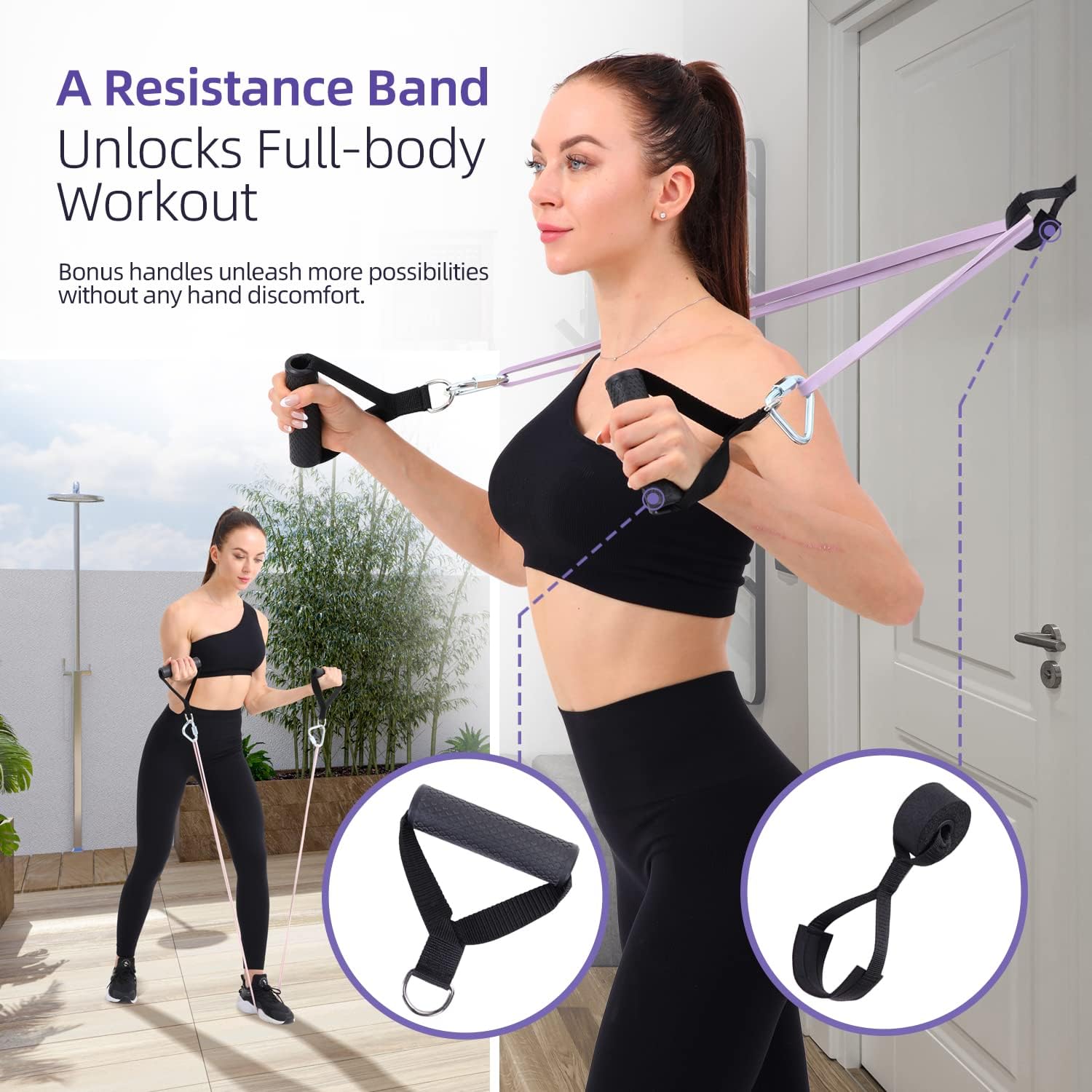 sportneer-pull-up-resistance-widerstandsb-nder-set-aura-lavender-5-tlg image 4