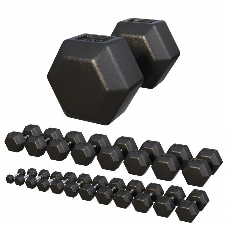 gyronetics-e-series-hexagon-kurzhantel-10-kg-gummi-chromgriff image 1